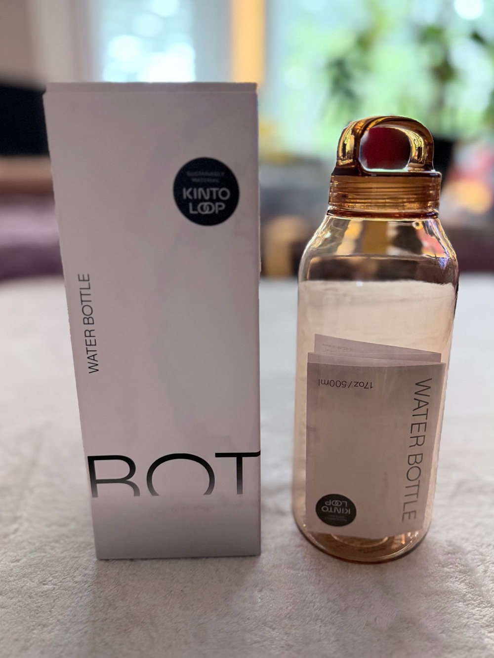 KINTO LOOP ROT Water Bottle 500ml | Sustainable Minimalist Design | New